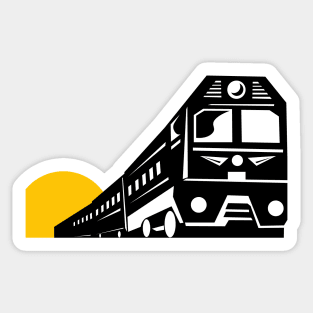 Diesel Train Front  Retro Sticker